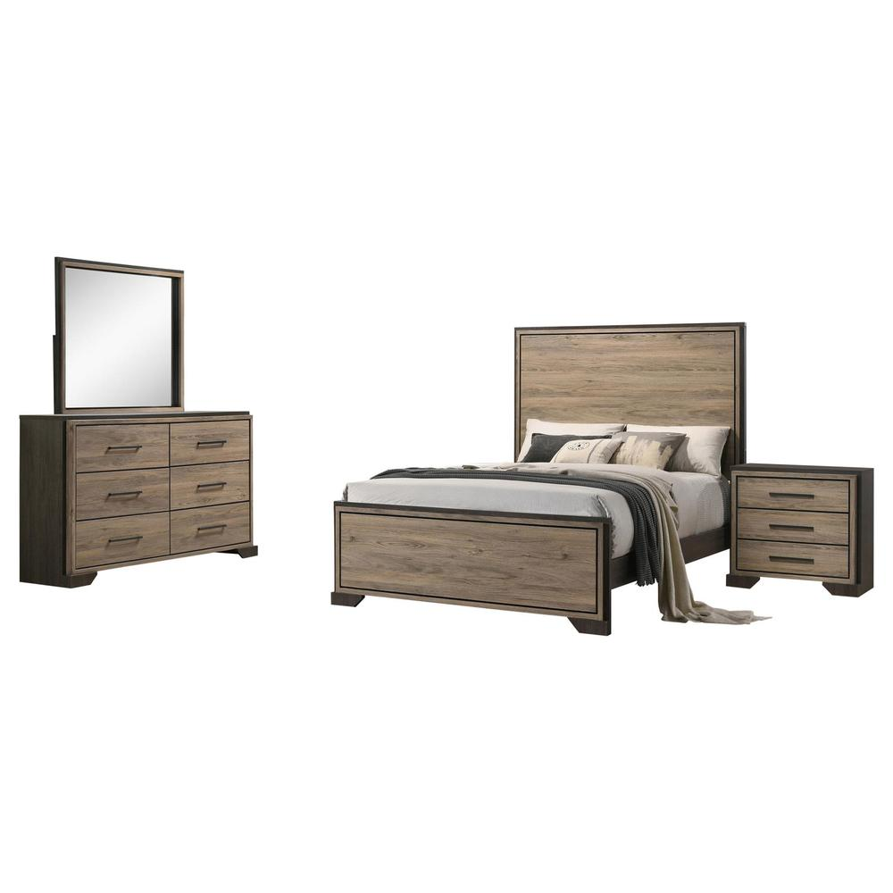 Baker 4-piece Queen Bedroom Set Brown and Light Taupe