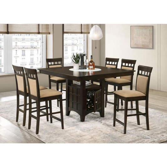 Gabriel 7-piece Square Counter Height Dining Set Cappuccino