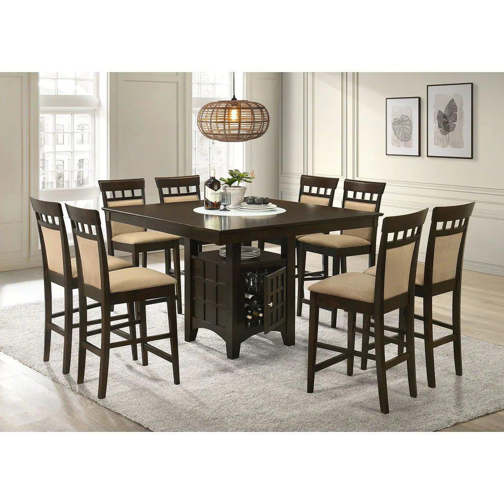 Gabriel 9-piece Square Counter Height Dining Set Cappuccino