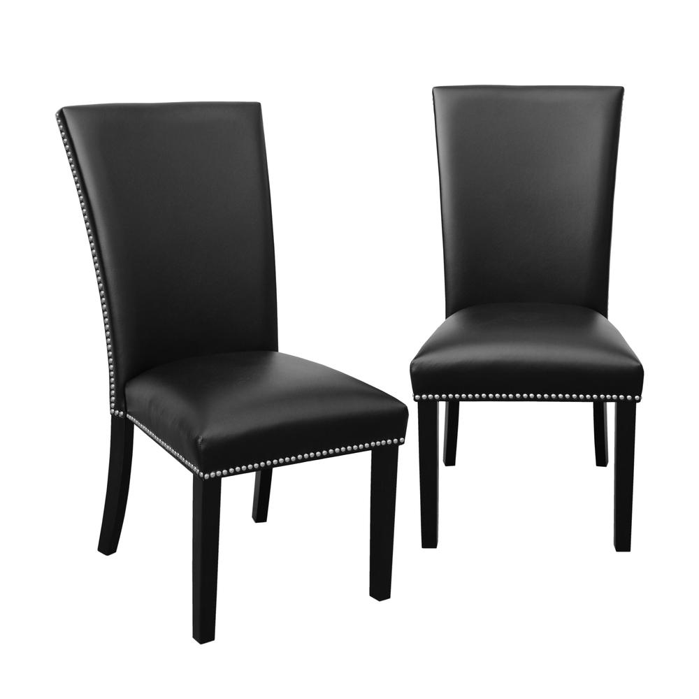 Camila Rectangle Dining Set 7pc - Black Chairs