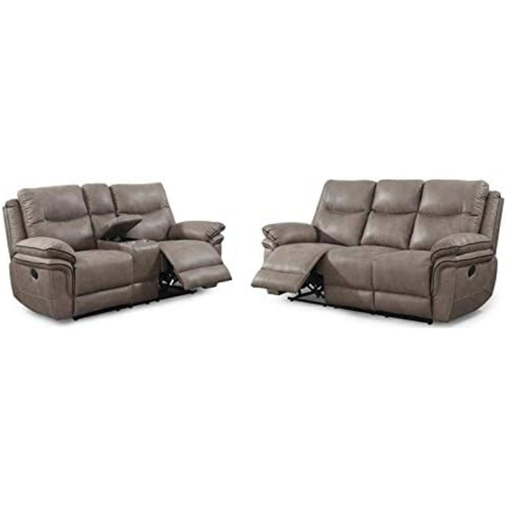 Isabella Sofa and Loveseat Set - Grey