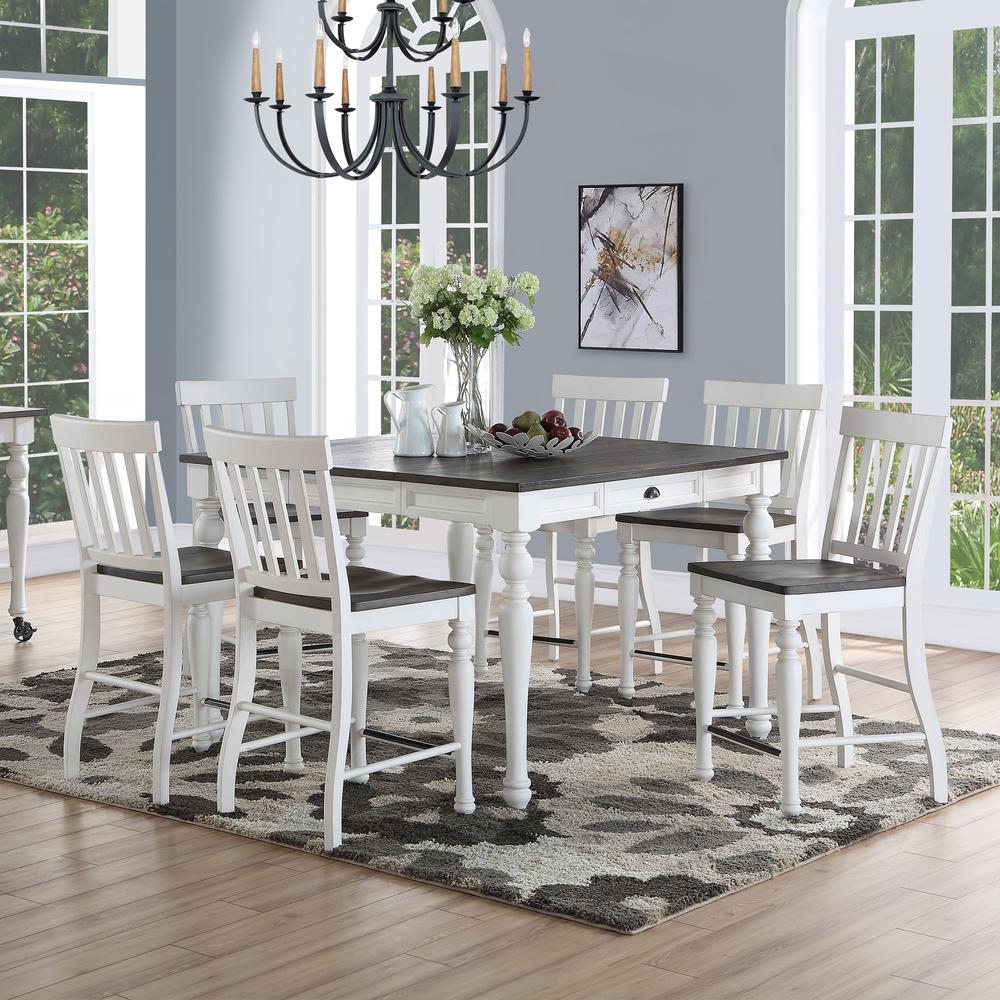 Joanna Two Tone Counter Height Dining Set 7pc