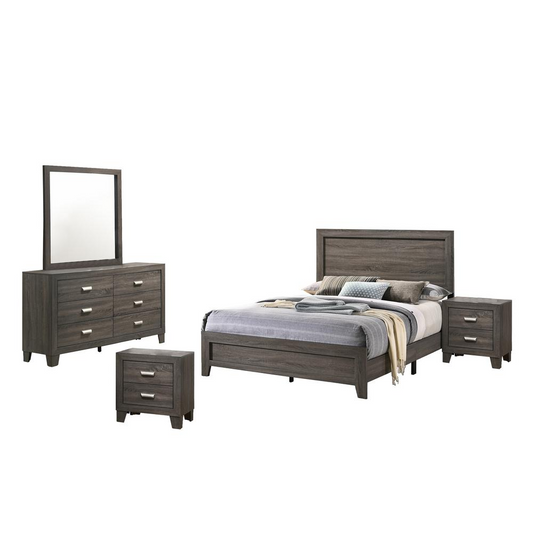 Anastasia 5 Piece Bedroom Set with Extra Night Stand, Eastern King - Best Quality Furniture