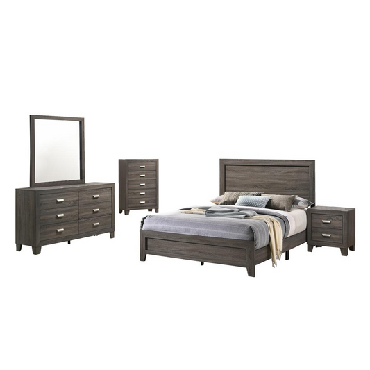 Anastasia 5 Piece Bedroom Set with Chest, Eastern King - Best Quality Furniture