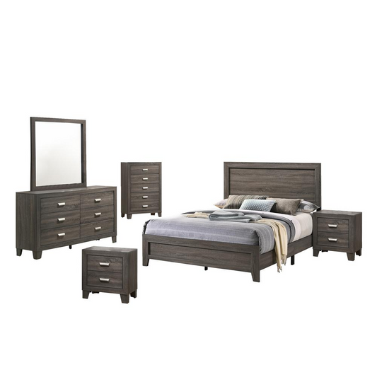 Anastasia 6 Piece Bedroom Set, Eastern King - Best Quality Furniture