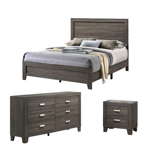 Anastasia 3 Piece Bedroom Set, Queen