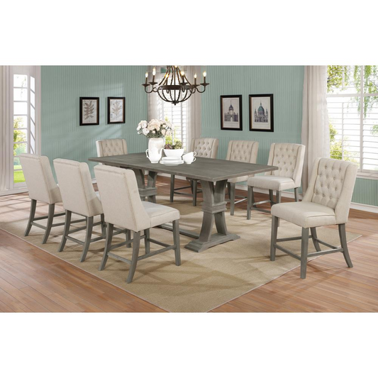 Classic 9pc Dining Set with Extendable Counter Height Dining Table