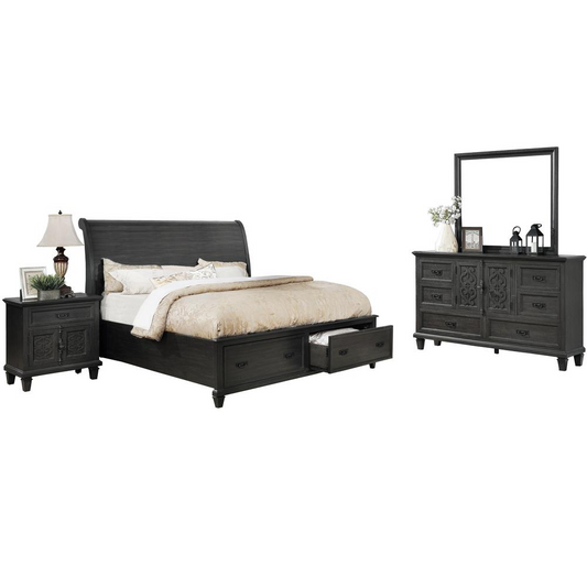 Sleigh 4 Piece Bedroom Set, Queen