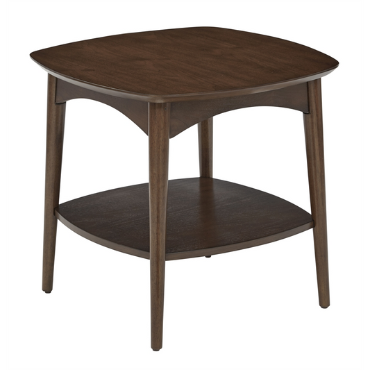 Copenhagen Accent Table in Walnut Finish - Mid-Century Modern Design