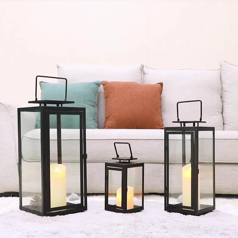 Wrought Iron Windproof Candles Holders Glass Candlesticks Nordic Metal Home Accessories for Wedding Decoration House Vase Plant