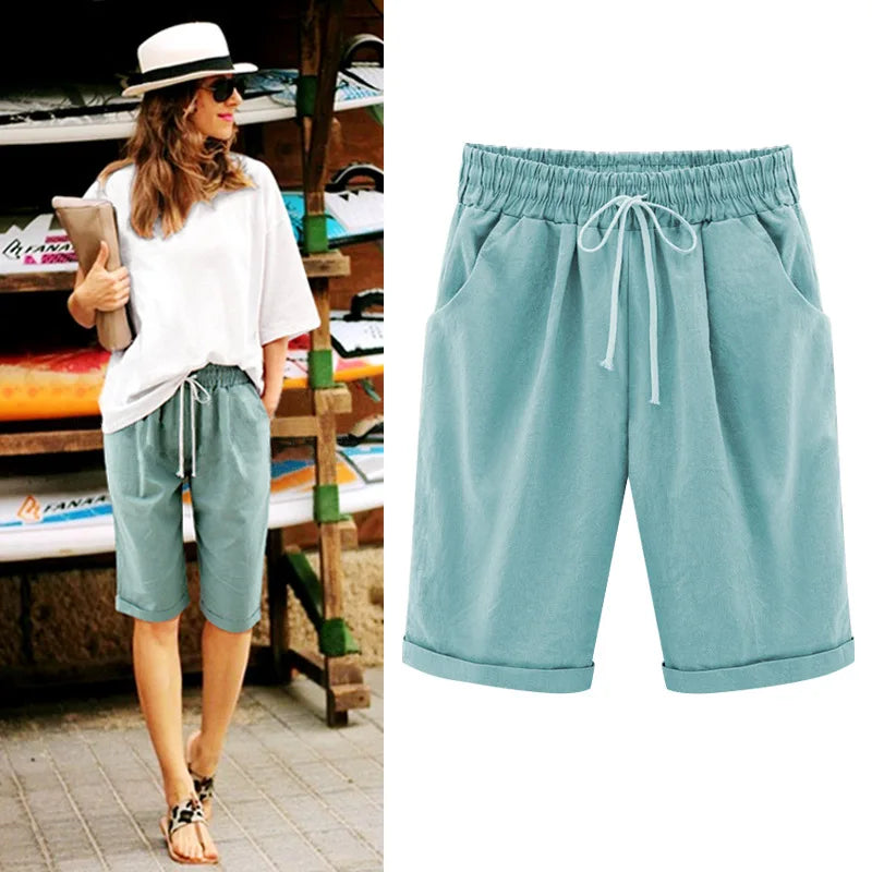 Summer Female Five Pants Thin Outer Wear Pants Women Slacks Casual Pants Harem Pants Beach Wear