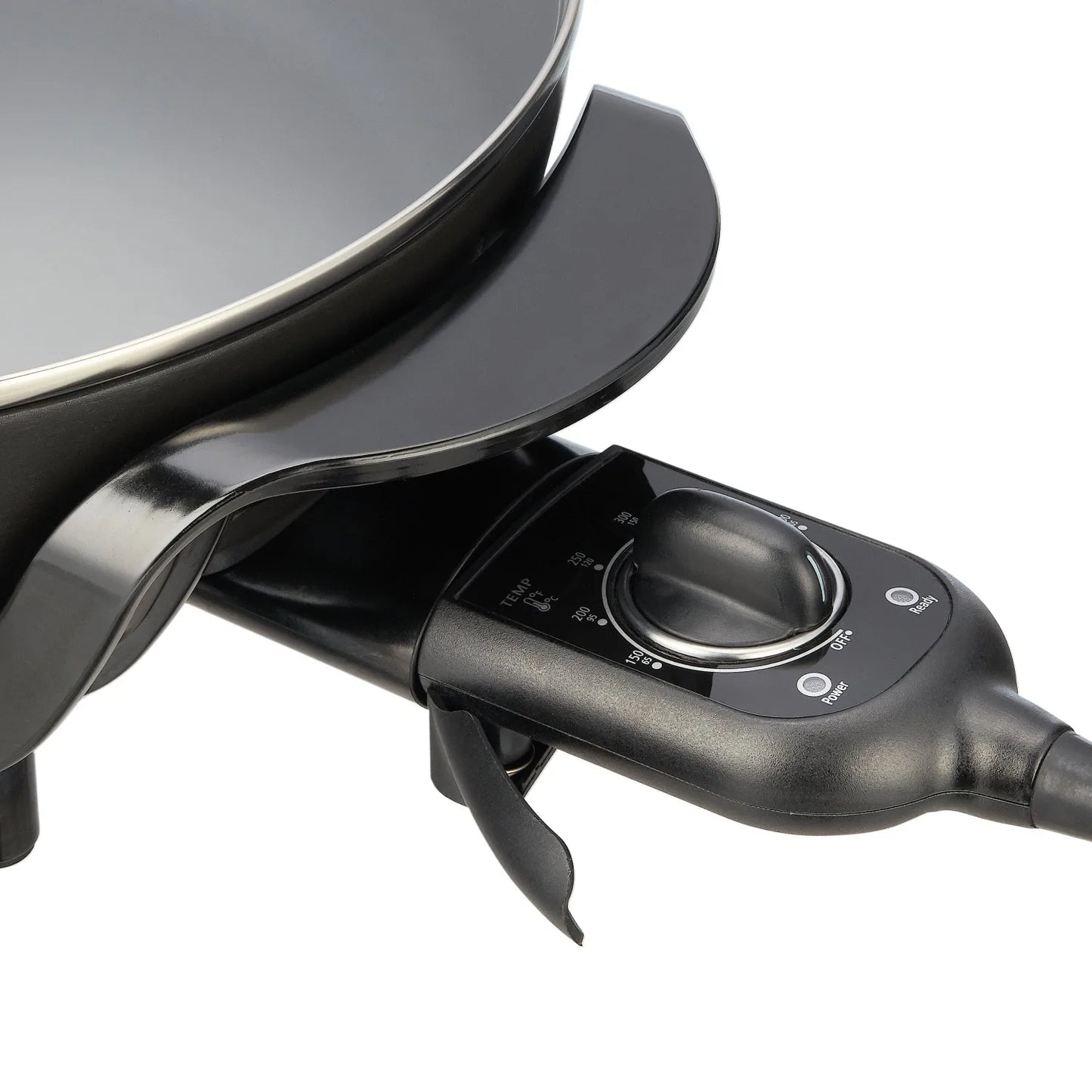 Round Nonstick Electric Skillet with Glass Cover, Black