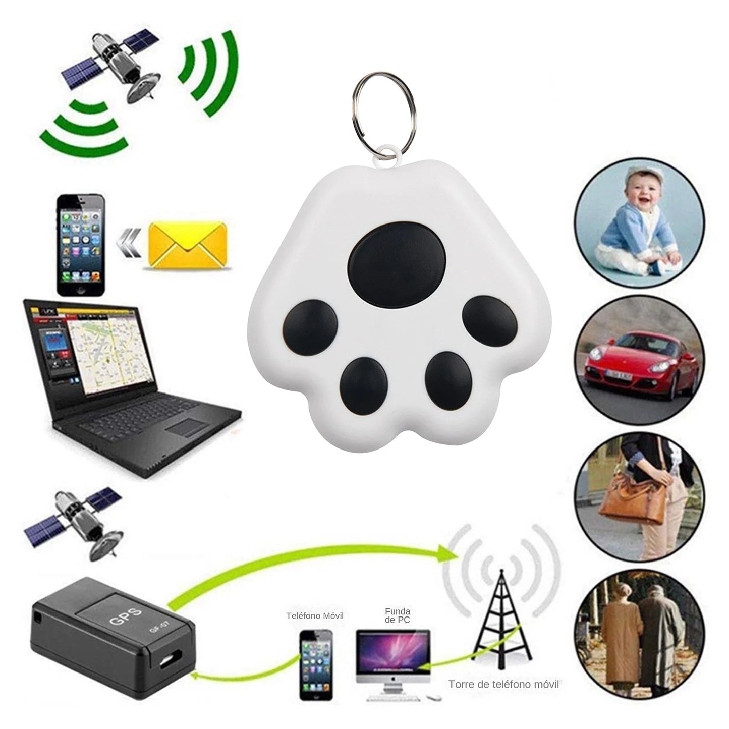 Kids Mini GPS Tracker Bluetooth 5.0 for IOS/ Android