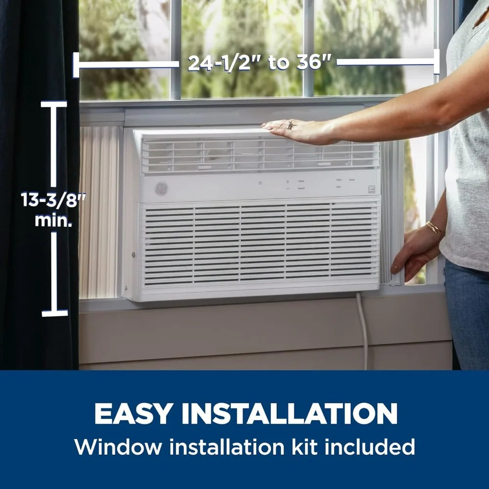 Window Air Conditioner 8000 BTU, Wi-Fi Enabled, Energy-Efficient Cooling for Medium Rooms, 8K BTU Window AC