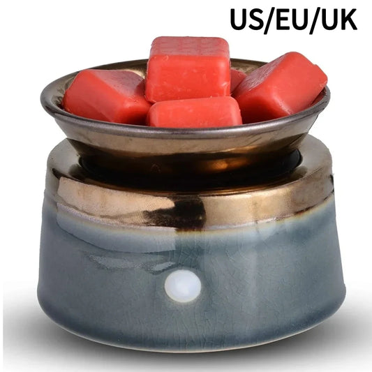 3 In 1 Wax Melt Warmer Electric Ceramic Essential Oil Burner Versatile for Home Bedroom Decoration