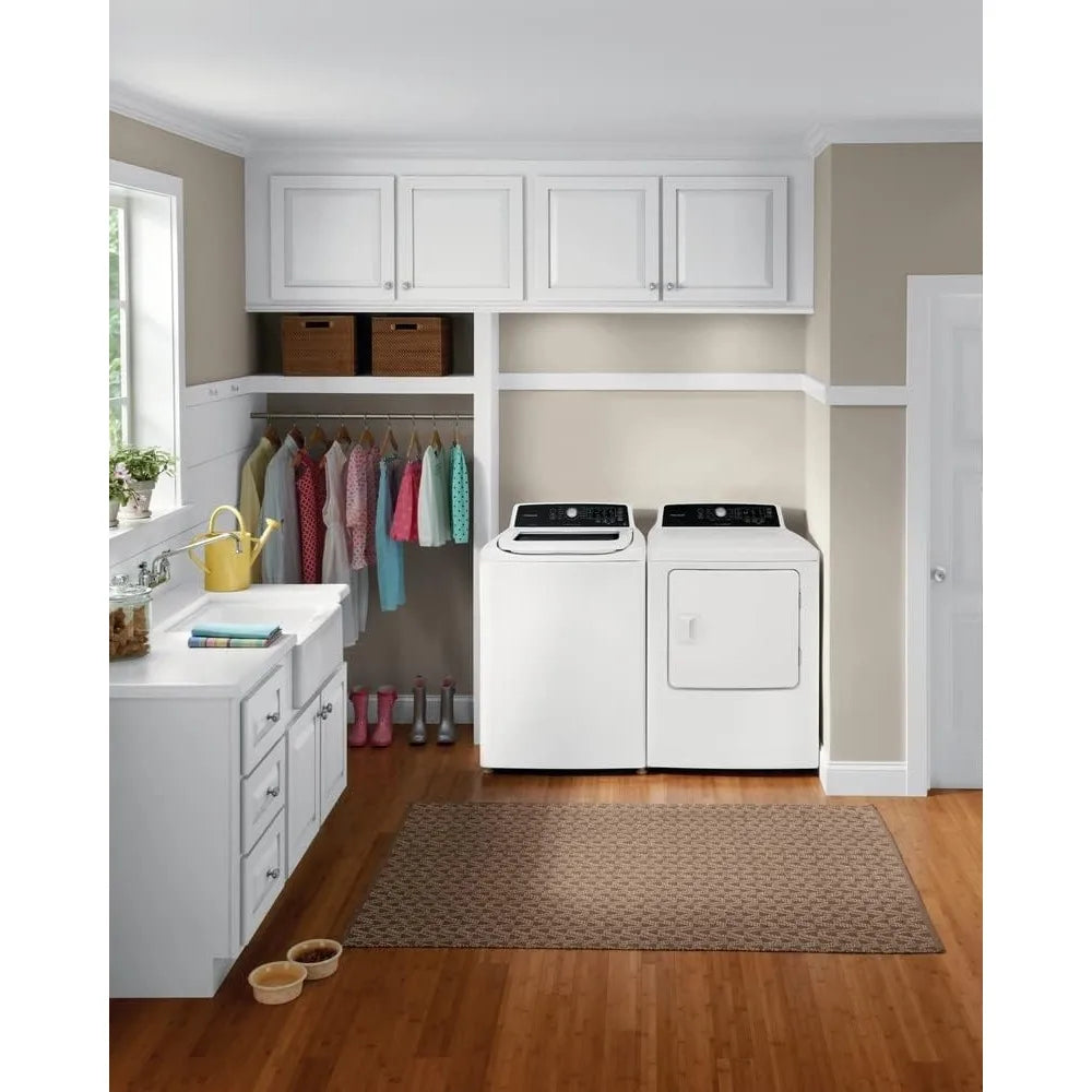 FFRE4120SW 6.7 cu. ft. Large Capacity Free Standing Electric Dryer, 10 dry cycles, Quick Dry, Active Wear, Sanitize