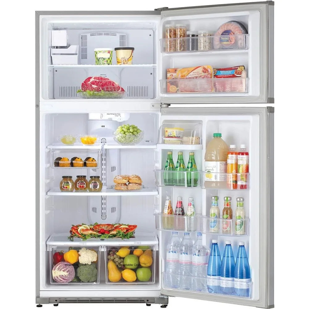 GSSMD Top Mount Refrigerator, 18 Cu.Ft, Stainless Steel