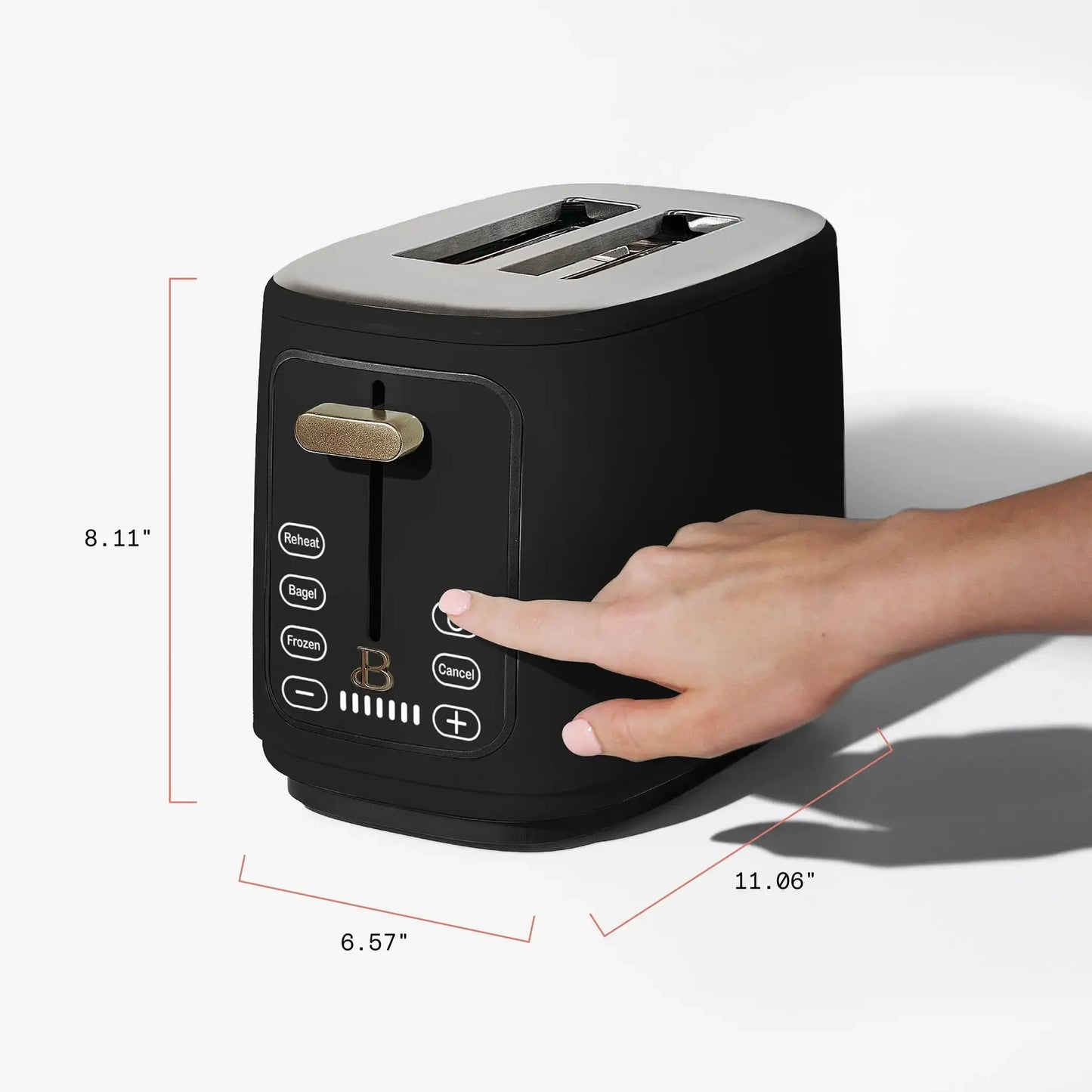 Beautiful 2 Slice Touchscreen Toaster, Black Sesame by Drew Barrymore