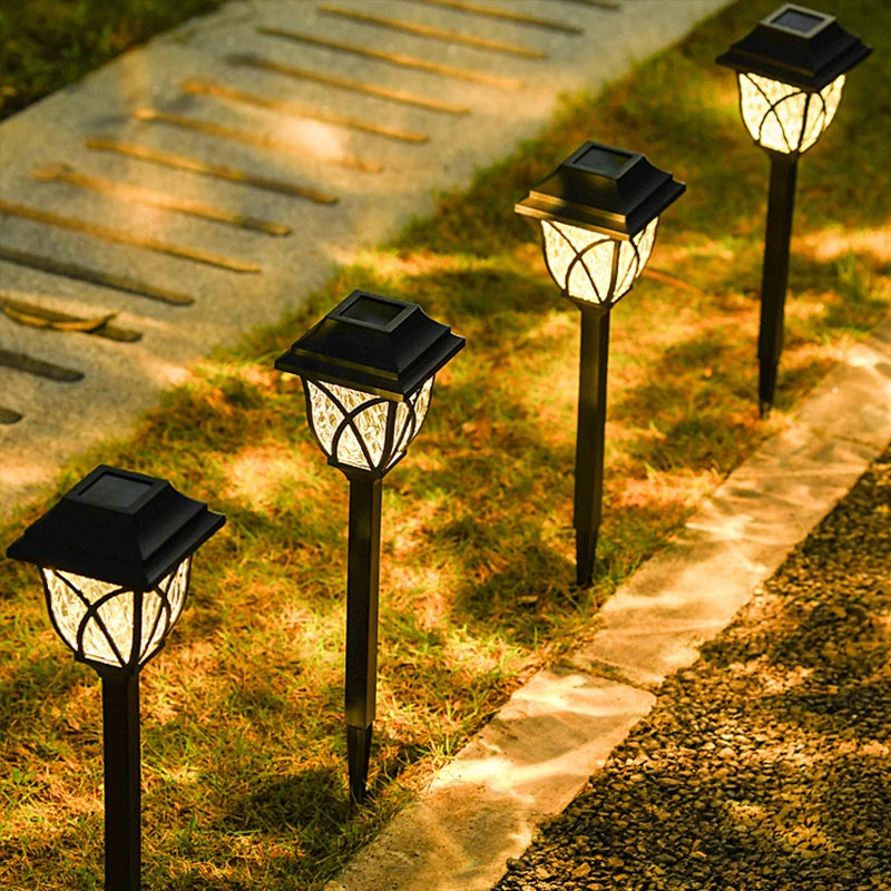 2, 4, 6 & 8 Pack Solar Yard Lights Bright Lawn Lights Outdoor Waterproof Led Solar Pathway Lights Landscape Path Lights