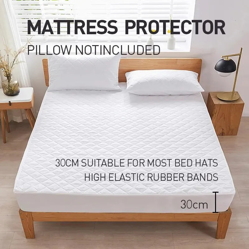 Waterproof Mattress Protector, Fitted Sheet Waterproof Mattress Cover, Breathable & Noiseless Mattress Pad, With Deep Pocket