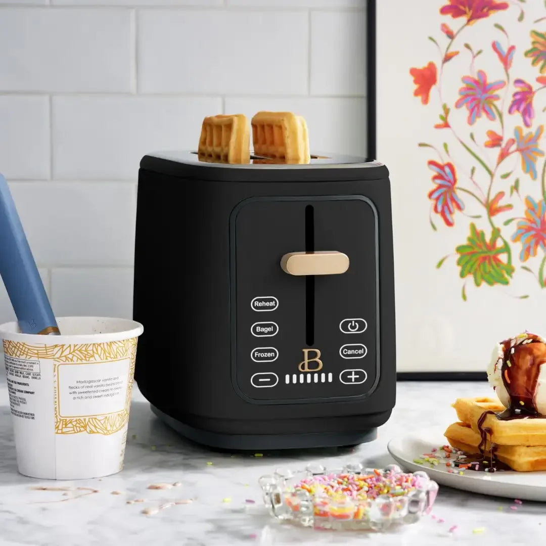 Beautiful 2 Slice Touchscreen Toaster, Black Sesame by Drew Barrymore