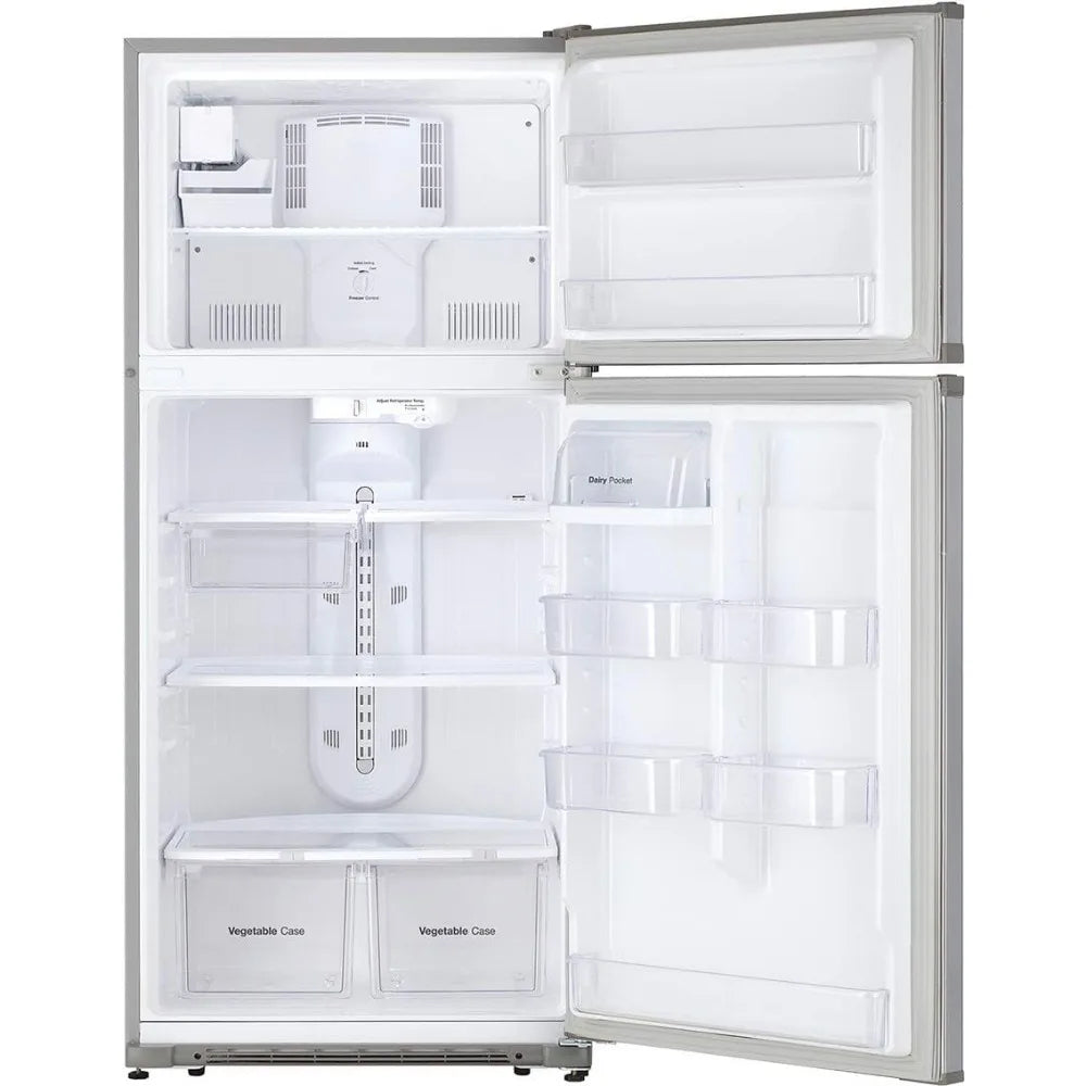 GSSMD Top Mount Refrigerator, 18 Cu.Ft, Stainless Steel