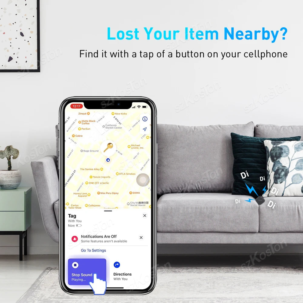 Long Distance Smart Tag GPS Tracker for Air Tag Key Finder Pet Wallet Bike Anti-lost Alarm Mini Locator Works with iOS Find My