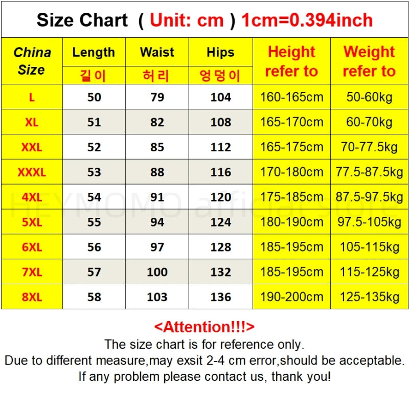 Big Size 8xl 7xl Men's Shorts Ice Silk Casual Short Trousers Elastic Waist Stretch Half Pants Golf Bermuda Male Cool Quick Dry