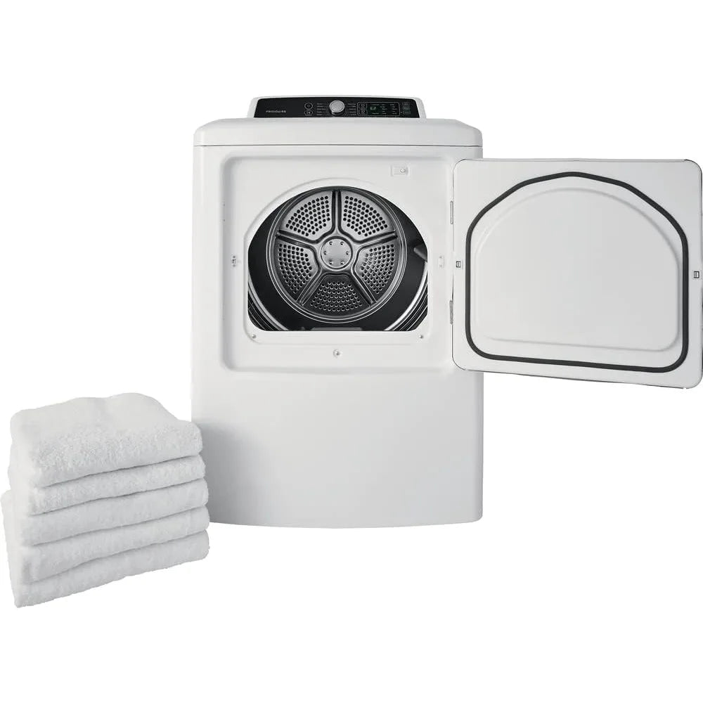 FFRE4120SW 6.7 cu. ft. Large Capacity Free Standing Electric Dryer, 10 dry cycles, Quick Dry, Active Wear, Sanitize