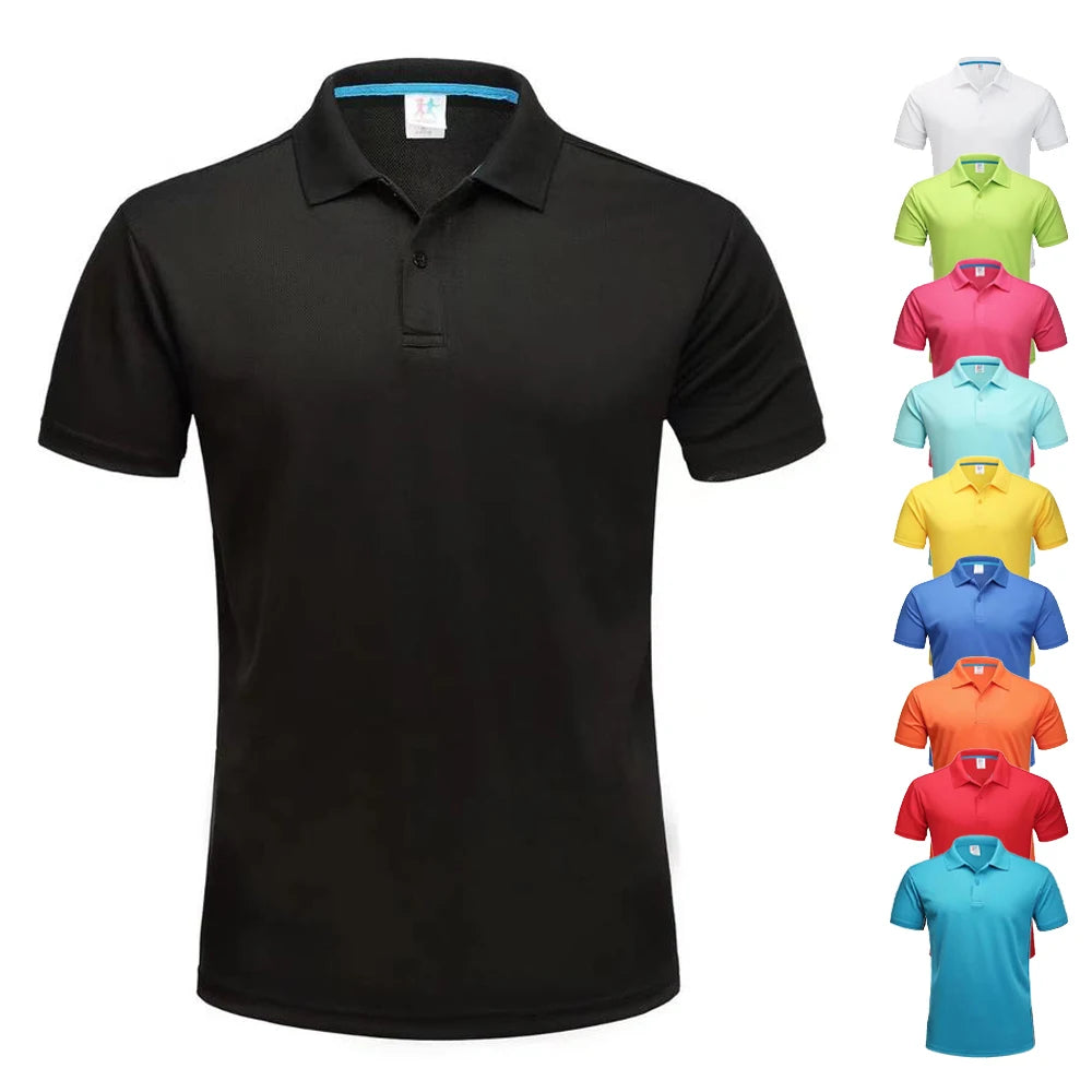 Men Golf Polo Shirt Dry Fit Sports Tshirt Polyester Running Shirt Quick Dry T-shirts For Men Playeras Polos Pour Hommes