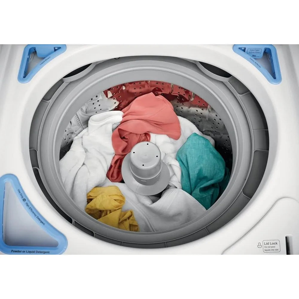 4.1 cu. ft. High Efficiency Top Load Washer, 12 wash cycles, Quick Wash, Delicate, Hand Wash, Heavy-Duty, Stainless-Steel Drum