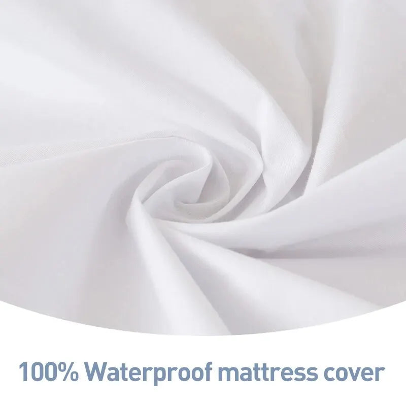 Waterproof Mattress Protector, Breathable Noiseless Mattress Topper, Bed Smooth Jersey Mattress Cover Fully Fitted Sheet